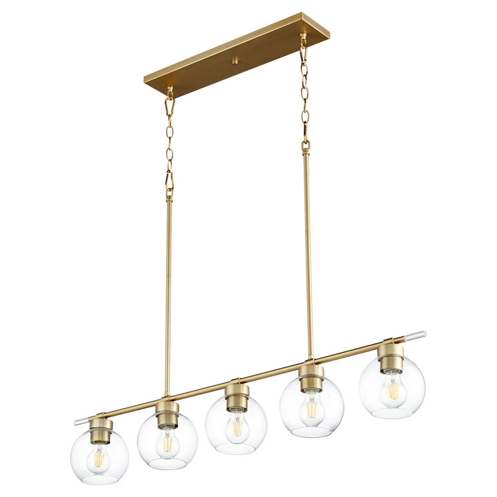 Quorum Volán 6617-5-80 Pendant Light - Aged Brass