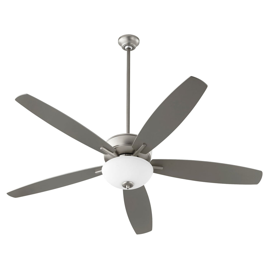 Quorum Breeze 60" 70605-65 Ceiling Fan 60 in. - Satin Nickel, Silver/Weathered Gray