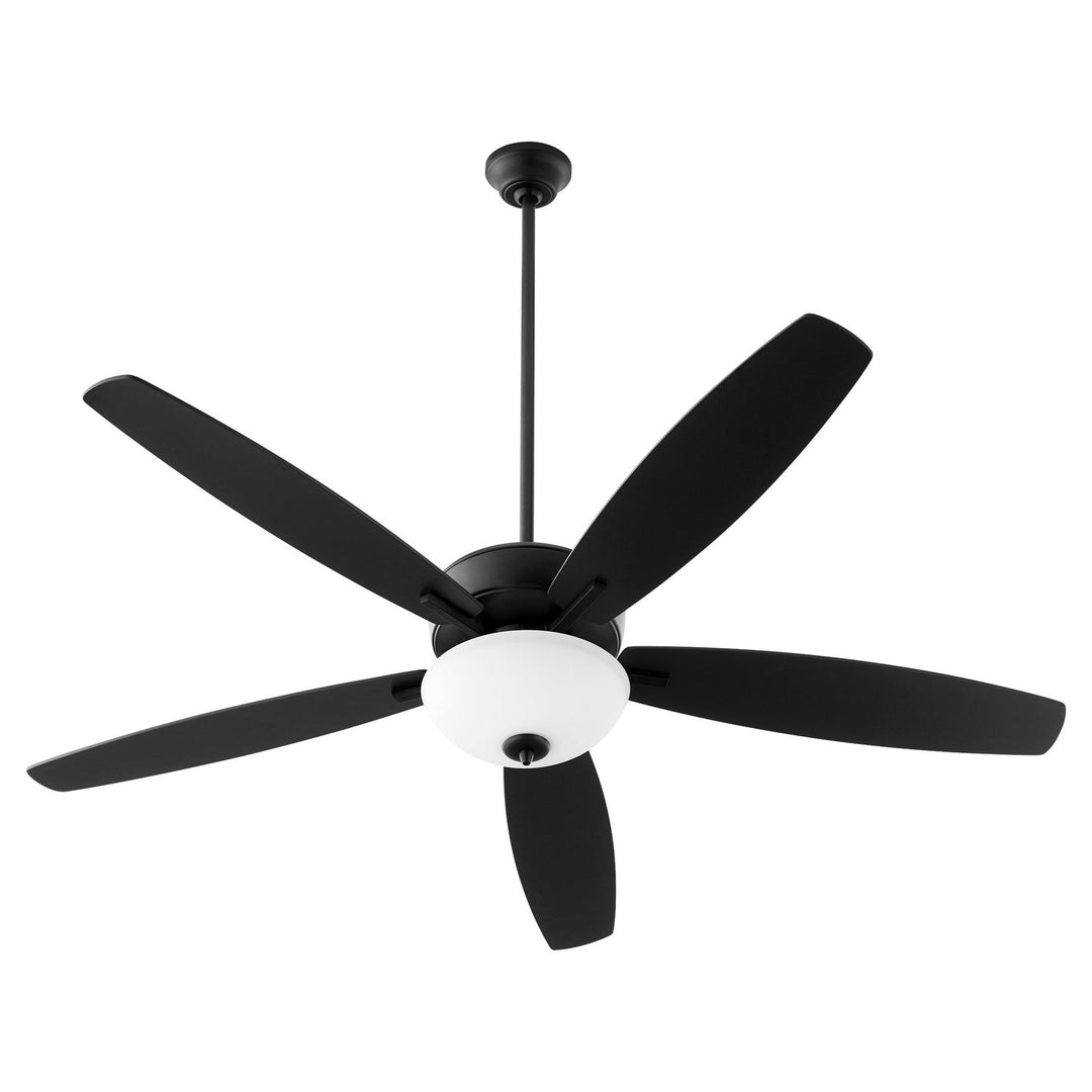 Quorum Breeze 60" 70605-69 Ceiling Fan 60 in. - Textured Black, Matte Black/Weathered Oak