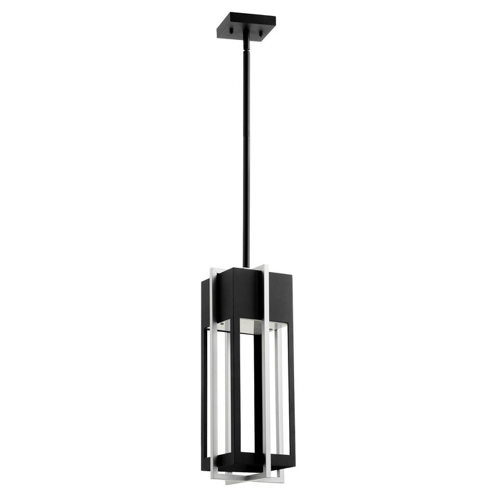 Quorum Al Fresco 712-18-69 Outdoor - Textured Black w/ Brushed Aluminum
