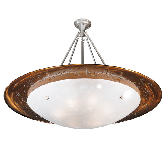 Meyda Tiffany Metro Fusion 112662 Ceiling Light - Nickel,Transparent Copper