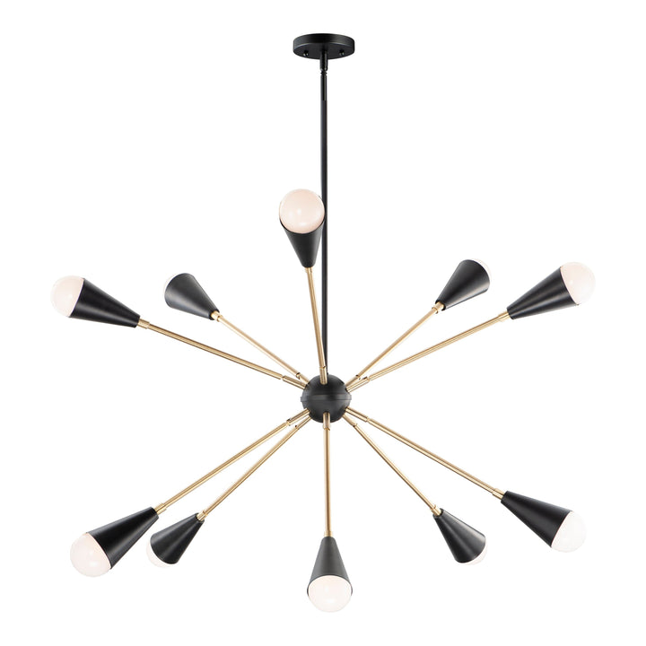 Maxim Lovell 11268BKSBR/BUL Chandelier Light - Black / Satin Brass