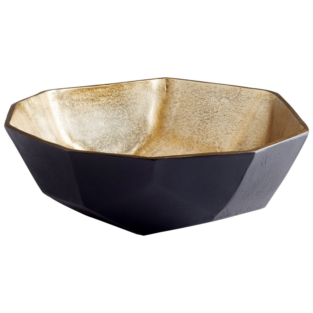Cyan 10622 Bowls & Plates - Matt Black And Gold