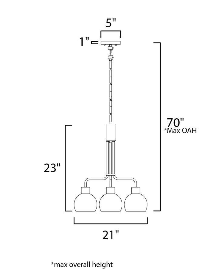 Maxim Coraline 11276SWBZSBR Chandelier Light - Bronze / Satin Brass