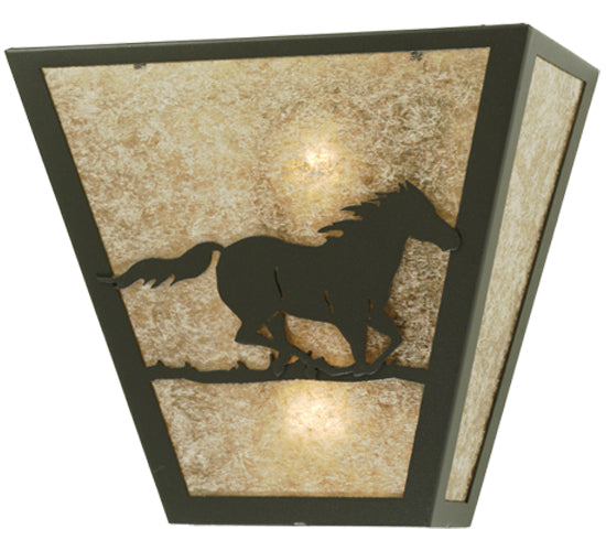 Meyda Tiffany Running Horses 112770 Wall Light - Wrought Iron