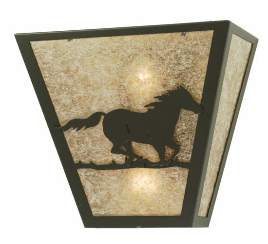 Meyda Tiffany Running Horses 112770 Wall Light - Wrought Iron