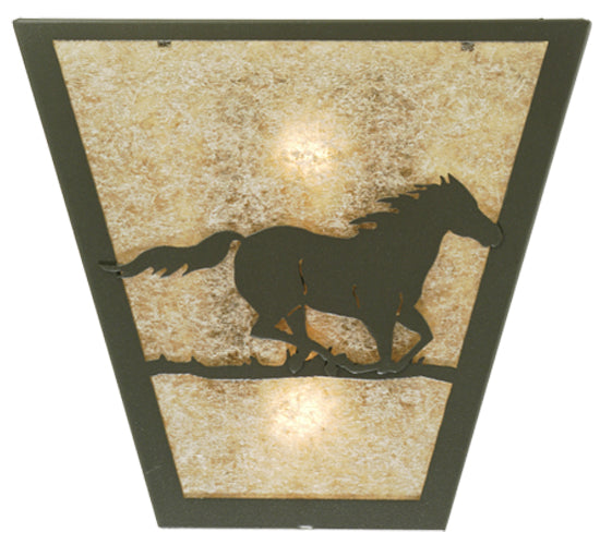 Meyda Tiffany Running Horses 112770 Wall Light - Wrought Iron