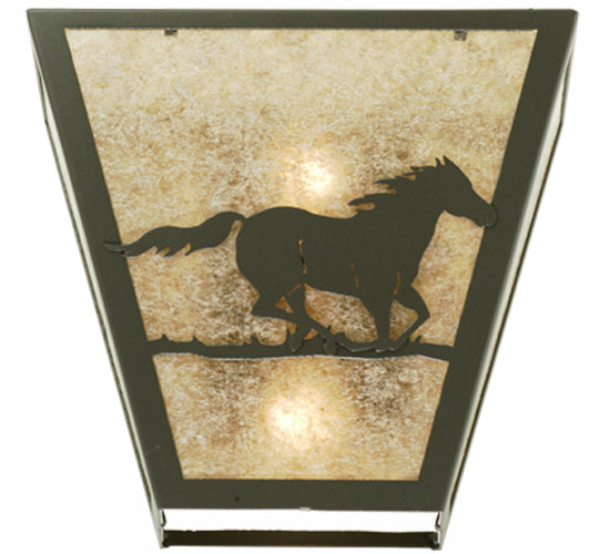 Meyda Tiffany Running Horses 112770 Wall Light - Wrought Iron