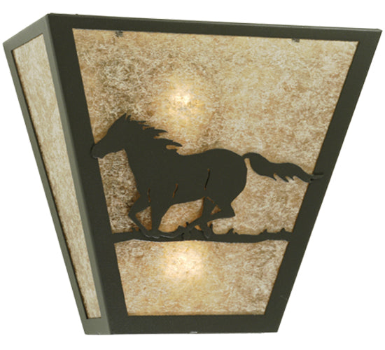 Meyda Tiffany Running Horses 112771 Wall Light - Wrought Iron