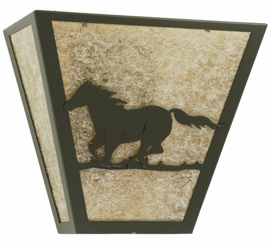 Meyda Tiffany Running Horses 112771 Wall Light - Wrought Iron