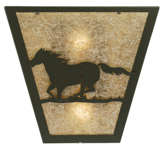 Meyda Tiffany Running Horses 112771 Wall Light - Wrought Iron