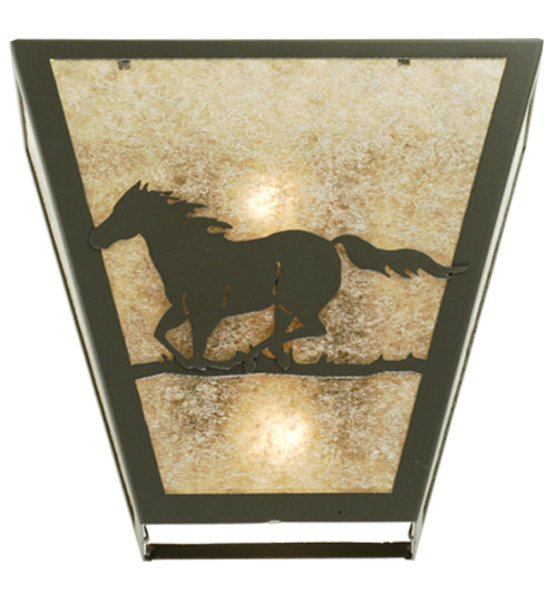 Meyda Tiffany Running Horses 112771 Wall Light - Wrought Iron