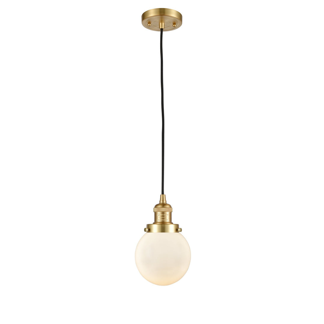 Innovations Franklin Restoration 201C-SG-G201-6-LED Pendant Light - Satin Gold