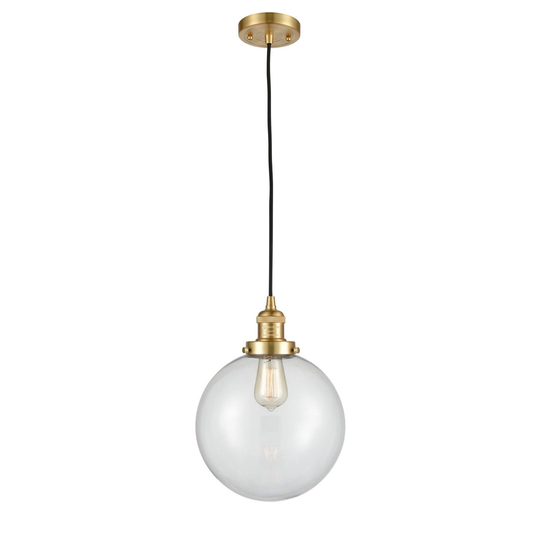 Innovations Franklin Restoration 201C-SG-G202-10-LED Pendant Light - Satin Gold