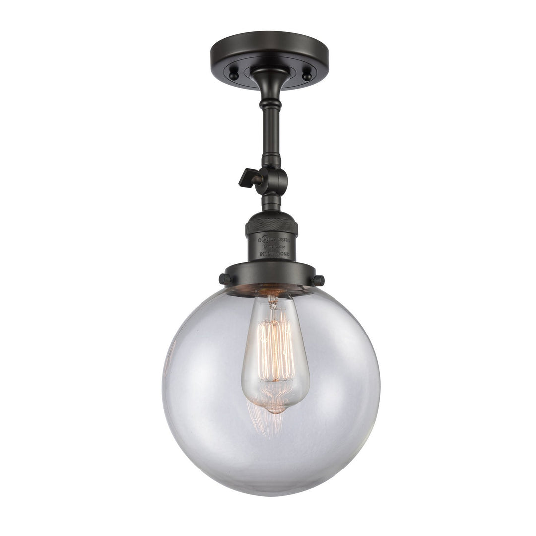 Innovations Franklin Restoration 201F-OB-G202-8-LED Ceiling Light - Oil Rubbed Bronze