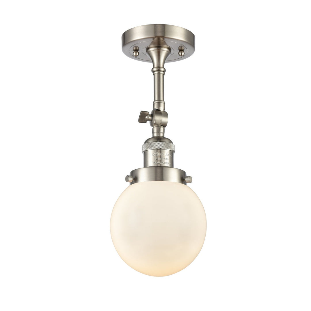Innovations Franklin Restoration 201F-SN-G201-6-LED Ceiling Light - Brushed Satin Nickel