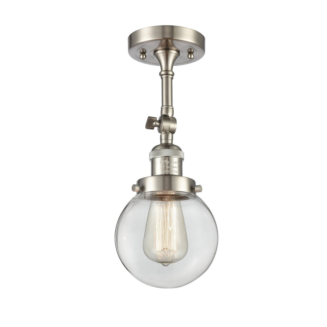 Innovations Franklin Restoration 201F-SN-G202-6-LED Ceiling Light - Brushed Satin Nickel