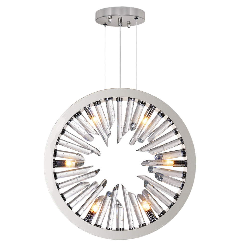 CWI Spiked 1142p20-6-613 Pendant Light - Polished Nickle