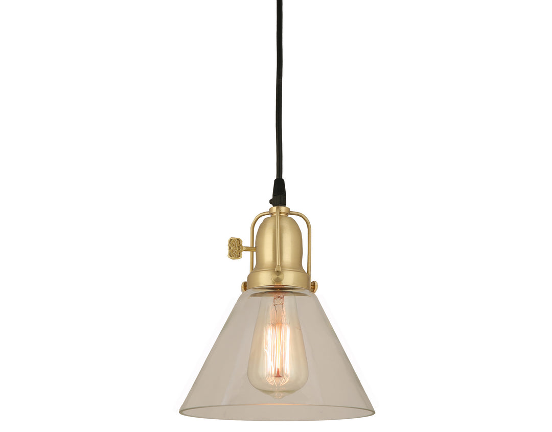 Hi Lite Addison H-99518-C-26-CLR Pendant Light - Natural Brass