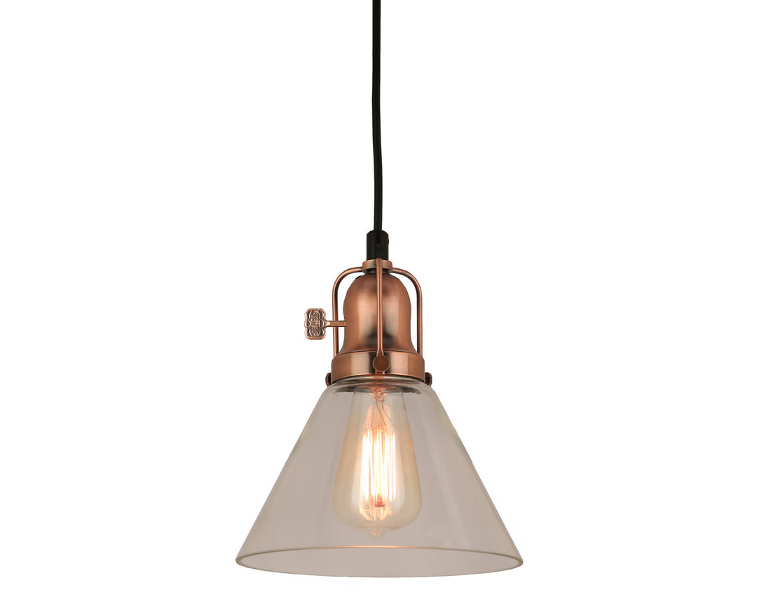 Hi Lite Addison H-99518-C-49-CLR Pendant Light - Weathered Copper