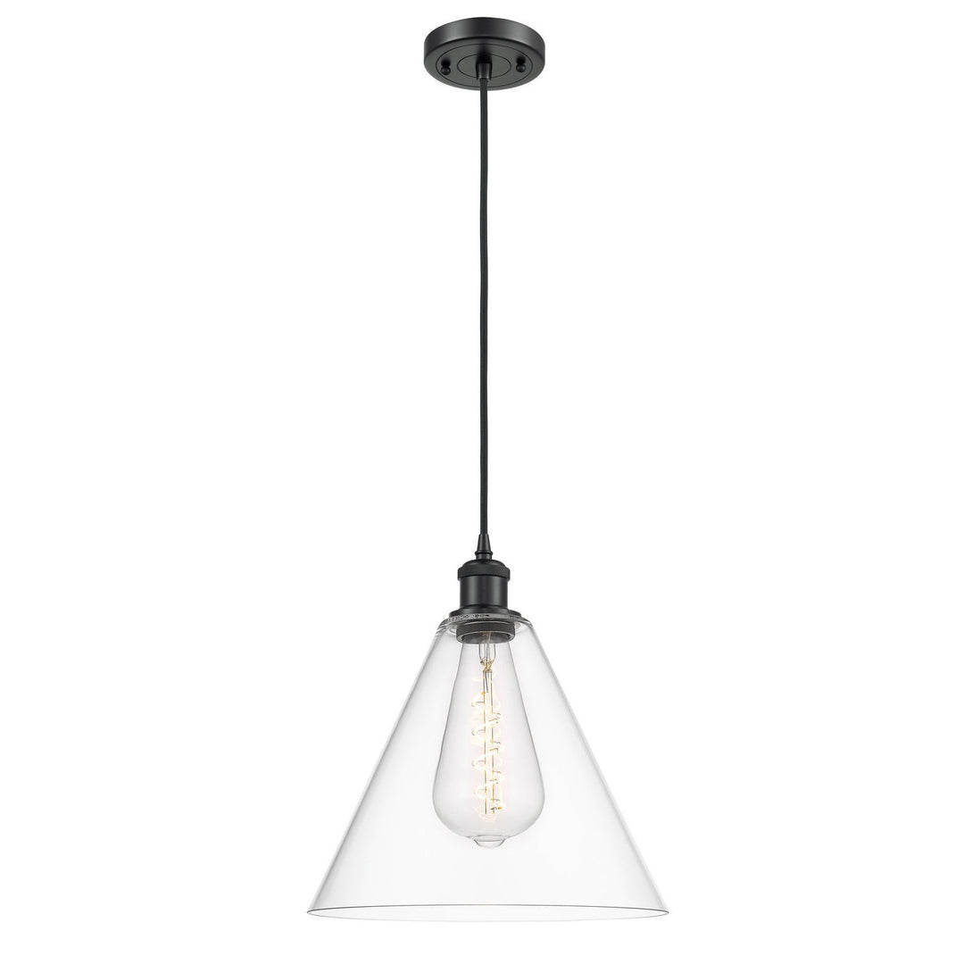 Innovations Ballston 516-1P-BK-GBC-122 Pendant Light - Matte Black