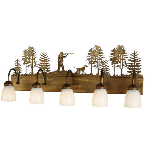Meyda Tiffany Quail Hunter 112920 Bath Vanity Light 36 in. wide - Antique Copper