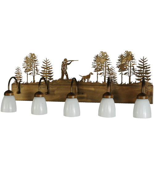 Meyda Tiffany Quail Hunter 112920 Bath Vanity Light 36 in. wide - Antique Copper