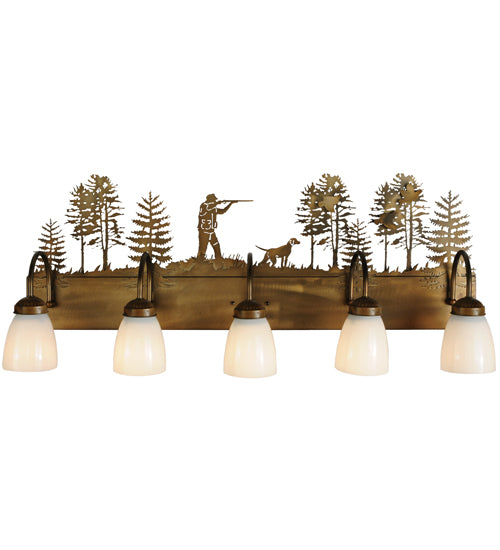 Meyda Tiffany Quail Hunter 112920 Bath Vanity Light 36 in. wide - Antique Copper