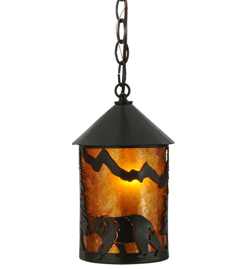 Meyda Tiffany Lighting 112953 Lone Bear One Light Mini Pendant Outdoor Bronze / Dark