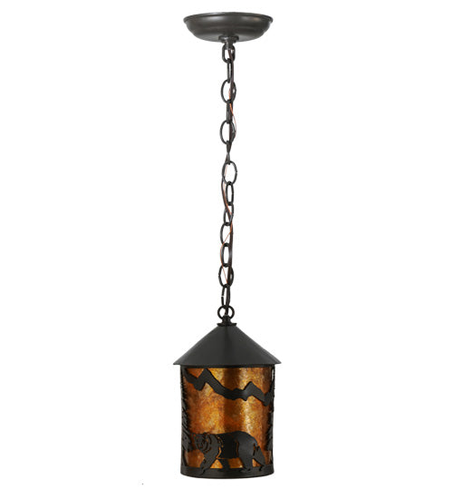 Meyda Tiffany Lighting 112953 Lone Bear One Light Mini Pendant Outdoor Bronze / Dark