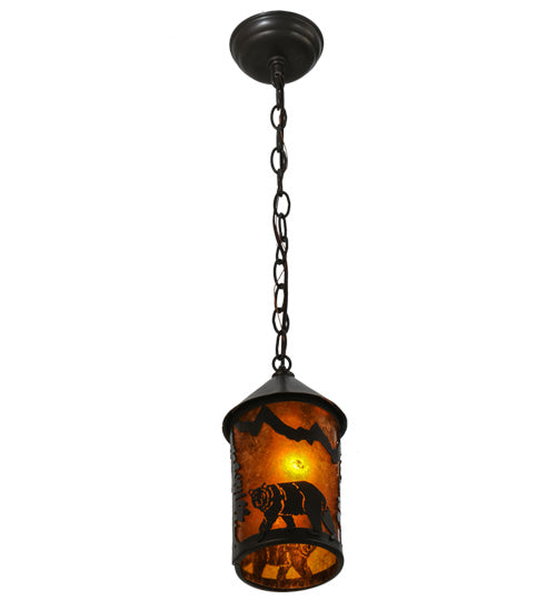 Meyda Tiffany Lighting 112953 Lone Bear One Light Mini Pendant Outdoor Bronze / Dark
