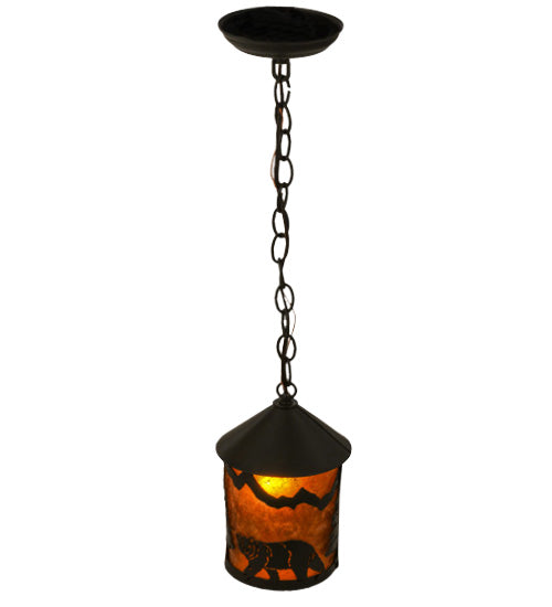 Meyda Tiffany Lighting 112953 Lone Bear One Light Mini Pendant Outdoor Bronze / Dark