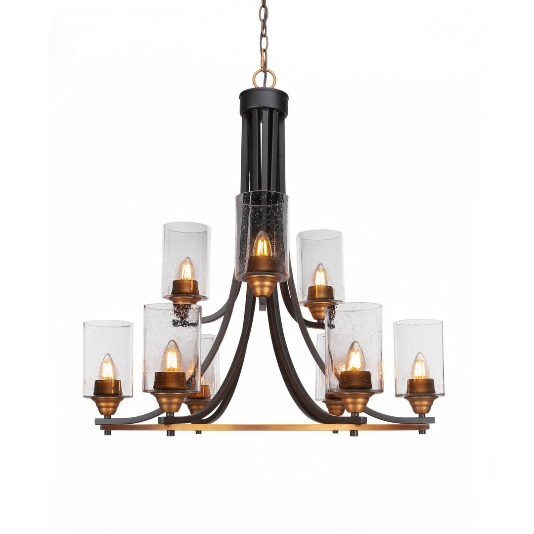 Toltec Paramount 3409-mbbr-300 Chandelier Light - Matte Black & Brass