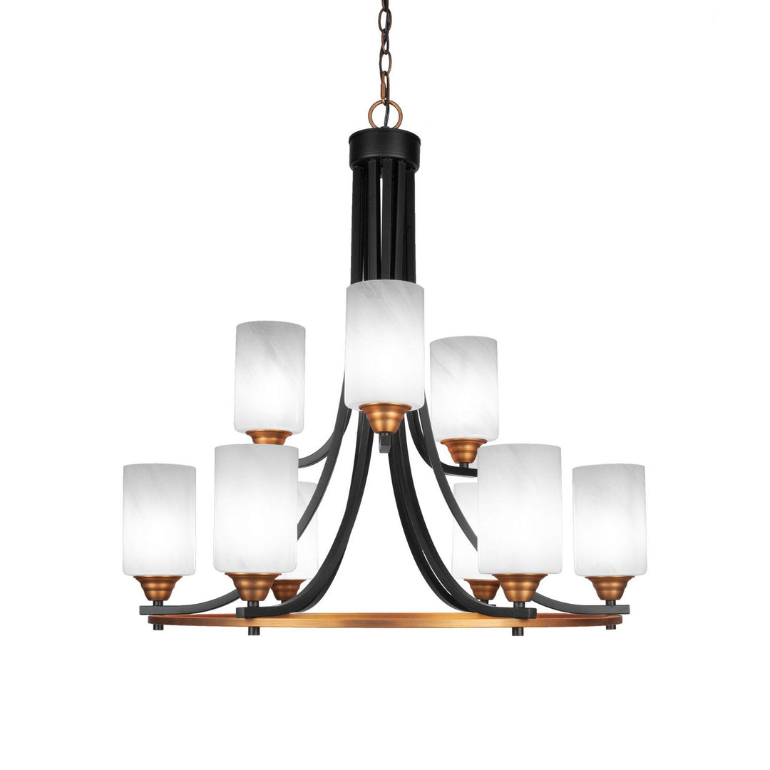 Toltec Paramount 3409-mbbr-3001 Chandelier Light - Matte Black & Brass