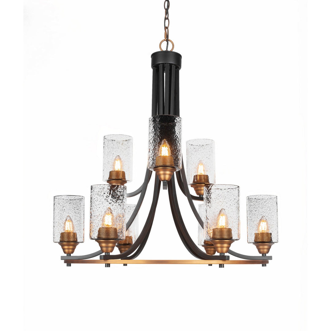 Toltec Paramount 3409-mbbr-3002 Chandelier Light - Matte Black & Brass