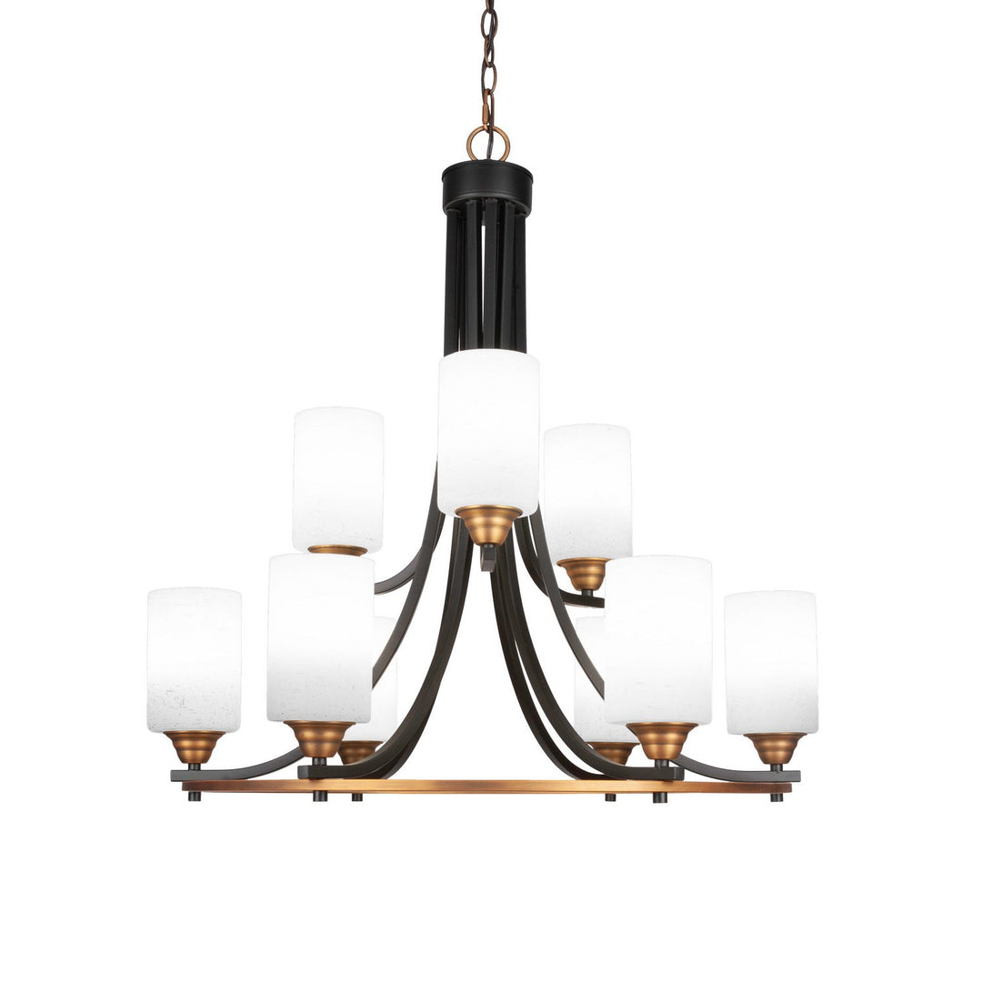 Toltec Paramount 3409-mbbr-310 Chandelier Light - Matte Black & Brass