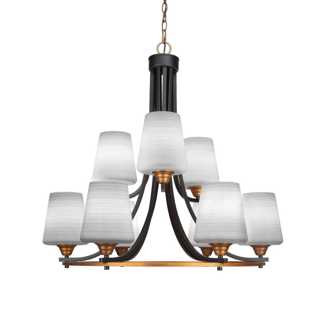 Toltec Paramount 3409-mbbr-4031 Chandelier Light - Matte Black & Brass
