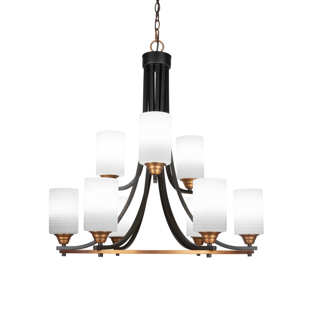 Toltec Paramount 3409-mbbr-4061 Chandelier Light - Matte Black & Brass