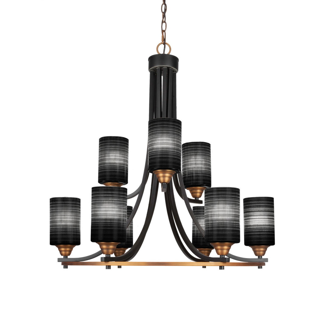 Toltec Paramount 3409-mbbr-4069 Chandelier Light - Matte Black & Brass