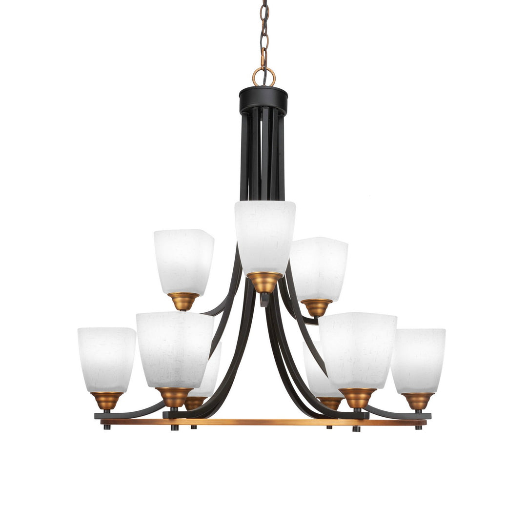 Toltec Paramount 3409-mbbr-460 Chandelier Light - Matte Black & Brass