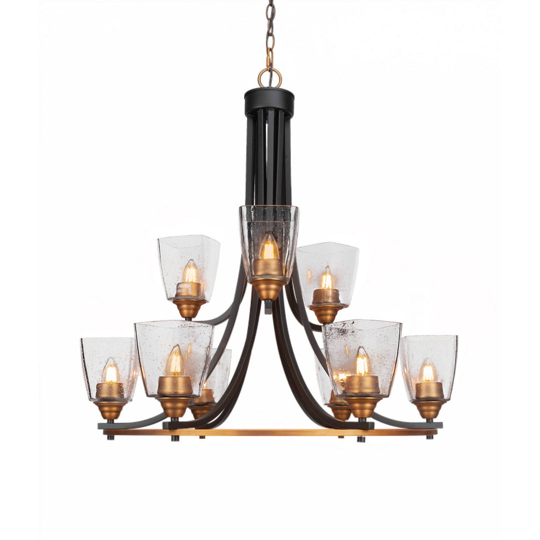 Toltec Paramount 3409-mbbr-461 Chandelier Light - Matte Black & Brass