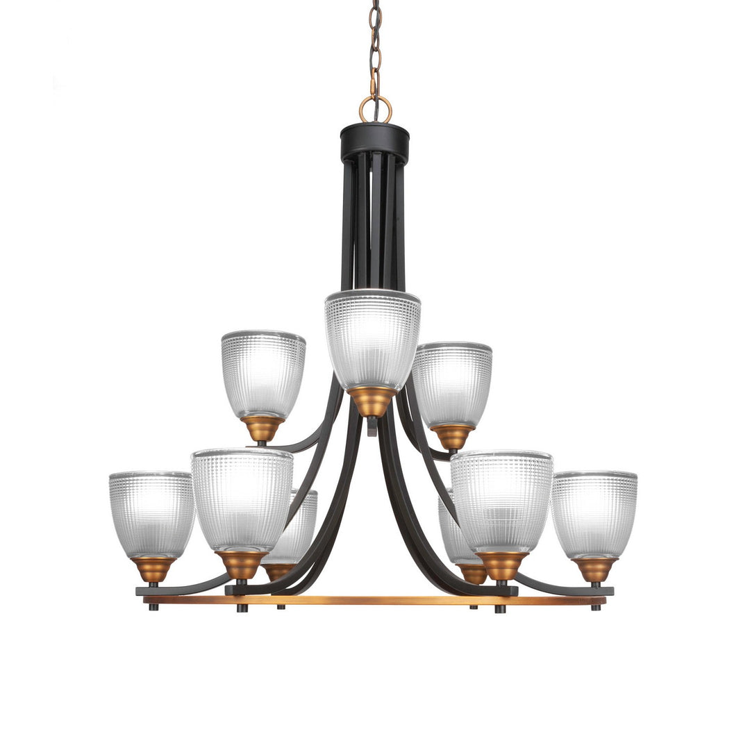 Toltec Paramount 3409-mbbr-500 Chandelier Light - Matte Black & Brass