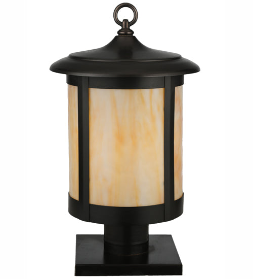Meyda Tiffany Lighting 113009 Fulton One Light Post Mount Outdoor Bronze / Dark