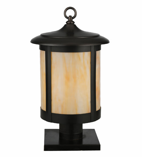 Meyda Tiffany Lighting 113009 Fulton One Light Post Mount Outdoor Bronze / Dark