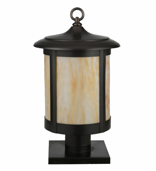 Meyda Tiffany Lighting 113009 Fulton One Light Post Mount Outdoor Bronze / Dark