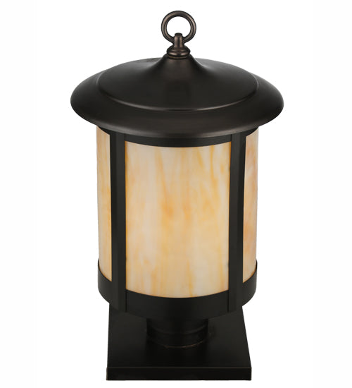 Meyda Tiffany Lighting 113009 Fulton One Light Post Mount Outdoor Bronze / Dark