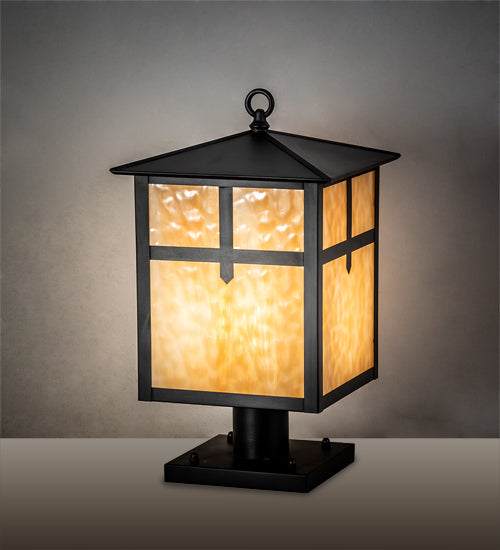 Meyda Tiffany Lighting 113010 Seneca One Light Post Mount Outdoor Bronze / Dark