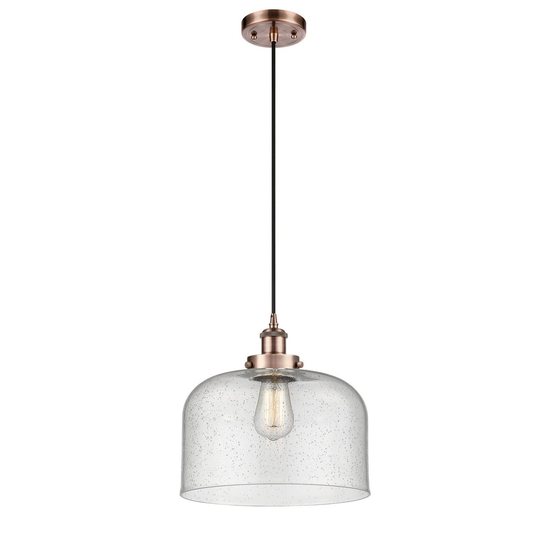 Innovations Ballston Urban 916-1P-AC-G74-L Pendant Light - Antique Copper
