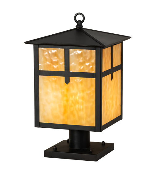 Meyda Tiffany Lighting 113010 Seneca One Light Post Mount Outdoor Bronze / Dark