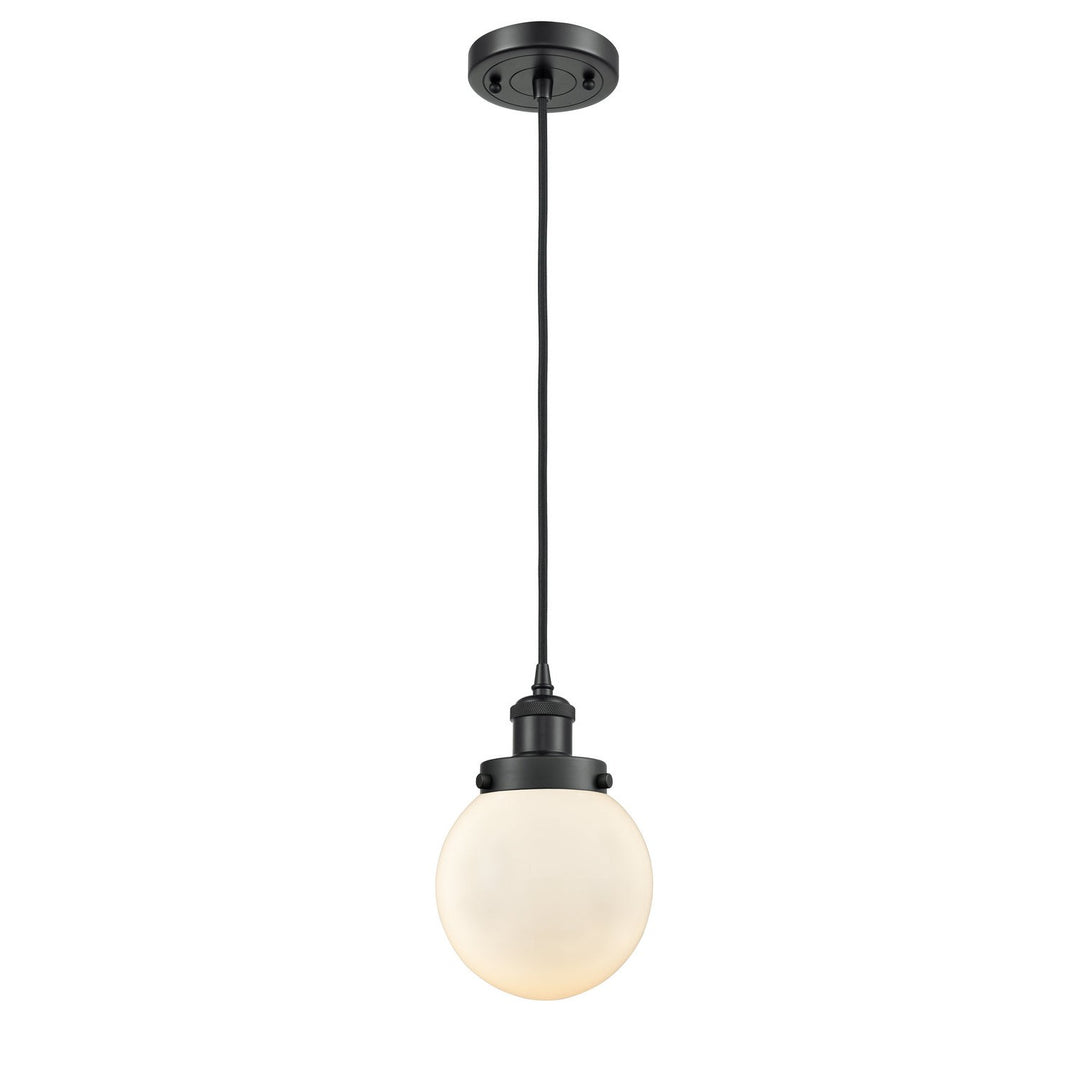 Innovations Ballston Urban 916-1P-BK-G201-6-LED Pendant Light - Matte Black